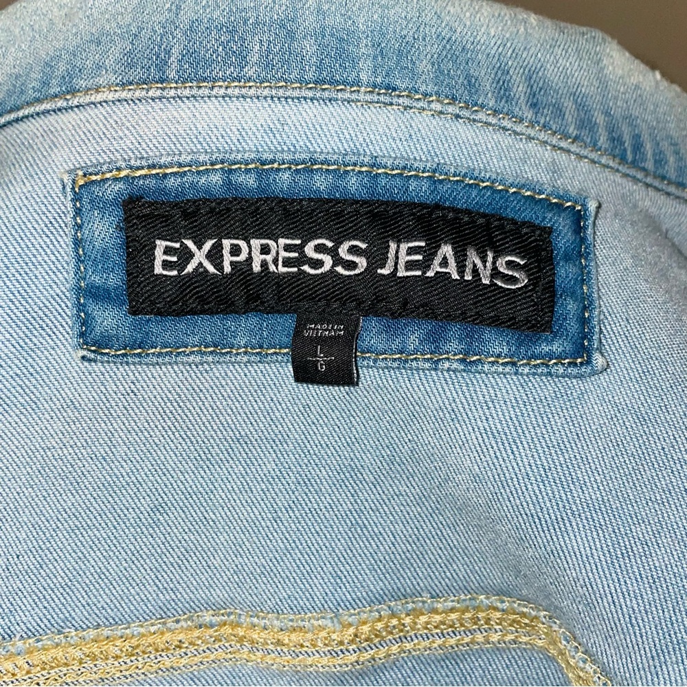 Express Light Blue Denim Jacket - image 4